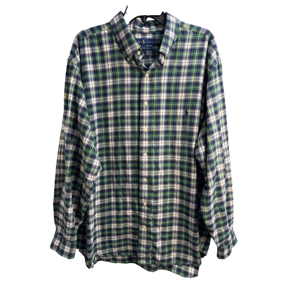 Ralph Lauren Classic Fit Performance Flannel Long Sleeve Mens XXL Button Down - Picture 1 of 9